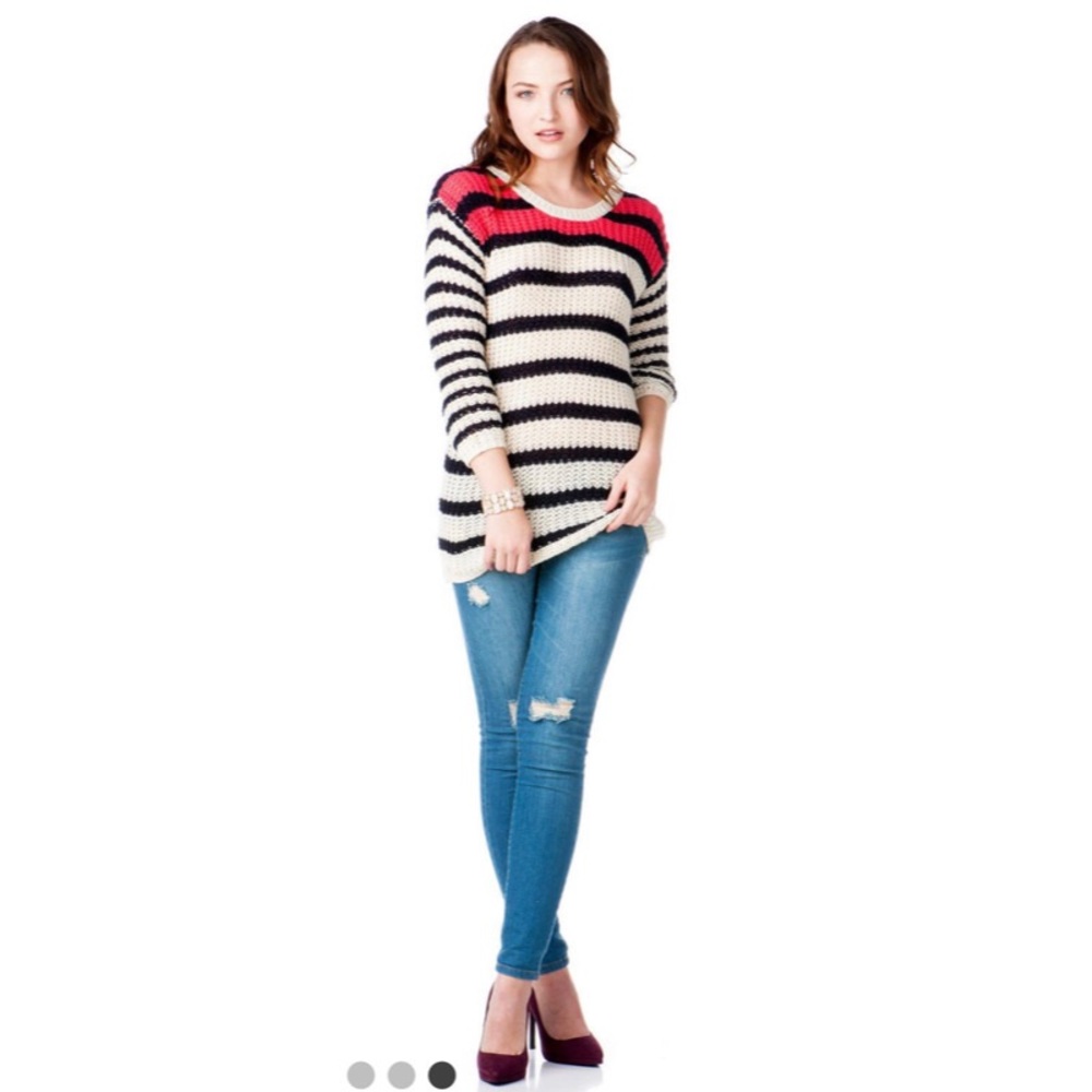 Francesca’s Stewart Striped Sweater - Picture 2 of 7